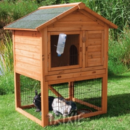 Trixie Kaninchenstall Natura mit Spitzdach und Freigehege