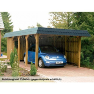Skanholz Einzel-Carport Leimholz Walmdach