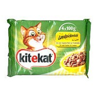 Kitekat Landpicknick in So�e Multipack, 2 x mit Kaninchen & Truthahn, 2 x mit Huhn & Lamm
