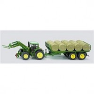Siku Traktor mit Rundballenanh�nger