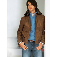Herren Lederjacke cognac