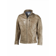 Herren Lederjacke beige