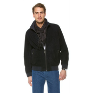Herren Leder-Jacke blau