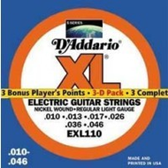 D`Addario EXL115-3D 3 Saiten-S�tze f�r E-Gitarre