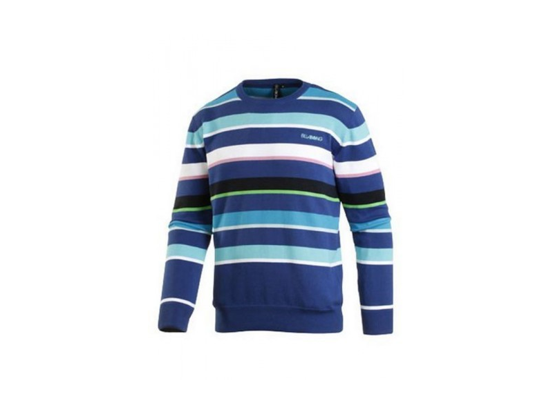 pullover blau gelb gestreift