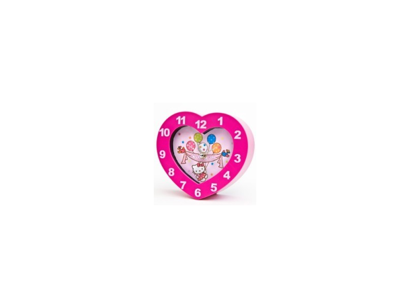 Kinder Uhr Wanduhr Kinderzimmer 25 cm Analog Mädchen Katze Rosa Hello Kitty
