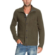 Herren-strickjacke-gruen