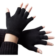 Handschuhe-schwarz-fingerlose
