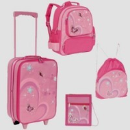 STEFANO Trolley Kindertrolley Kinderreisetasche Kinderkoffer pink rosa 3 TLG. Set