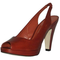 Plateau-peep-toe-leder