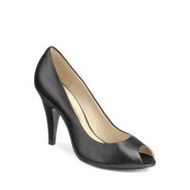 Peeptoe-schwarz-leder