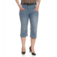 Damen-capri-jeans-blau