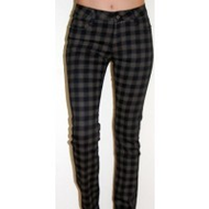 Damen-jeans-hose-kariert