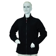 Damen-jacke-schwarz-fleece