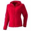 Damen-jacke-rot-fleece