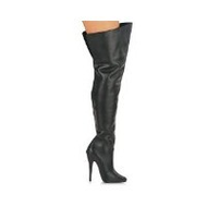 High-heel-stiefel-schwarz-leder