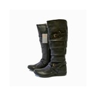 Damen-lederstiefel-schwarz