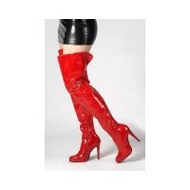 Overknee-stiefel-rot