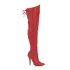 Overknee-rot-leder