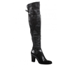 Overknees-schwarz-leder