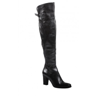 Overknees-schwarz-leder