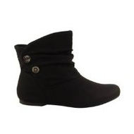 Damen-boots-schwarz-fell