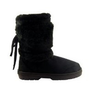 Damen-boots-schwarz