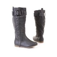 Damen-stiefel-grau-synthetik