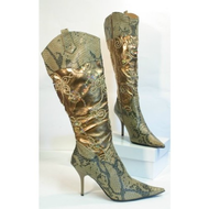 Damen-stiefel-bronze