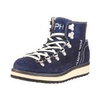 Damen-stiefel-blau-veloursleder