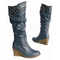 Damen-stiefel-blau-textil