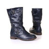 Damen-stiefel-blau-synthetik