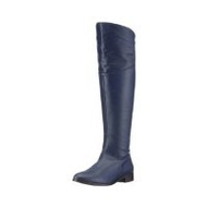 Damen-stiefel-blau-denim