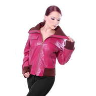 Lederjacke-pink