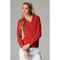 Damen-v-pullover-red