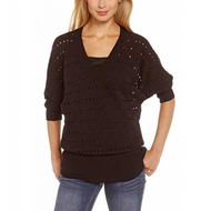 Damen-pullover-schwarz-baumwolle