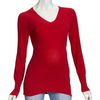 Damen-pullover-rot-v-neck