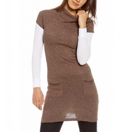 Damen-pullover-braun-nylon