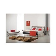 Bett-schwarz-metall