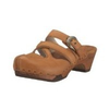 Woody-damen-clogs-cognac