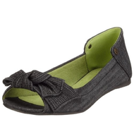 Ballerinas-schwarz-denim