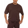 Herren-shirt-braun-kurzarm