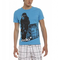 Herren-shirt-blau-baumwolle