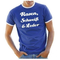 Herren-t-shirt-royalblau-leder