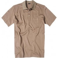 Herren-polo-khaki