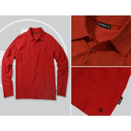 Poloshirt-herren-rot-langarm