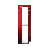 Wandgarderobe-weiss-chrom