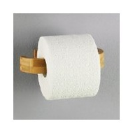 WC-Papierhalter MCW-B18 Klopapierhalter Toilettenbürste Bambus 