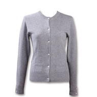 Damen-strickjacke-grau