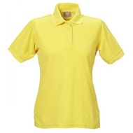 Damen-poloshirt-gelb